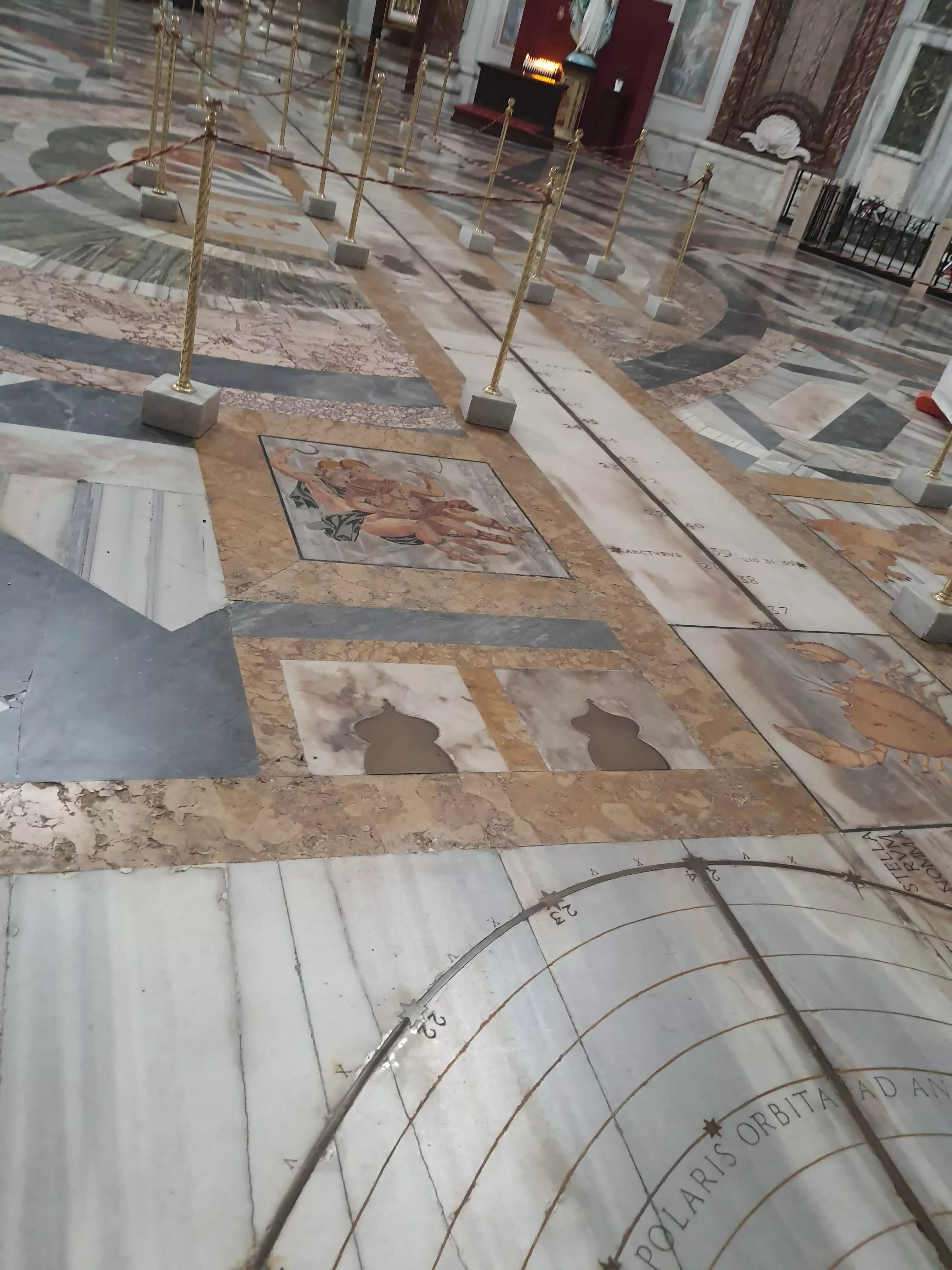 La Meridiana di Santa Maria degli Angeli a Roma particolare